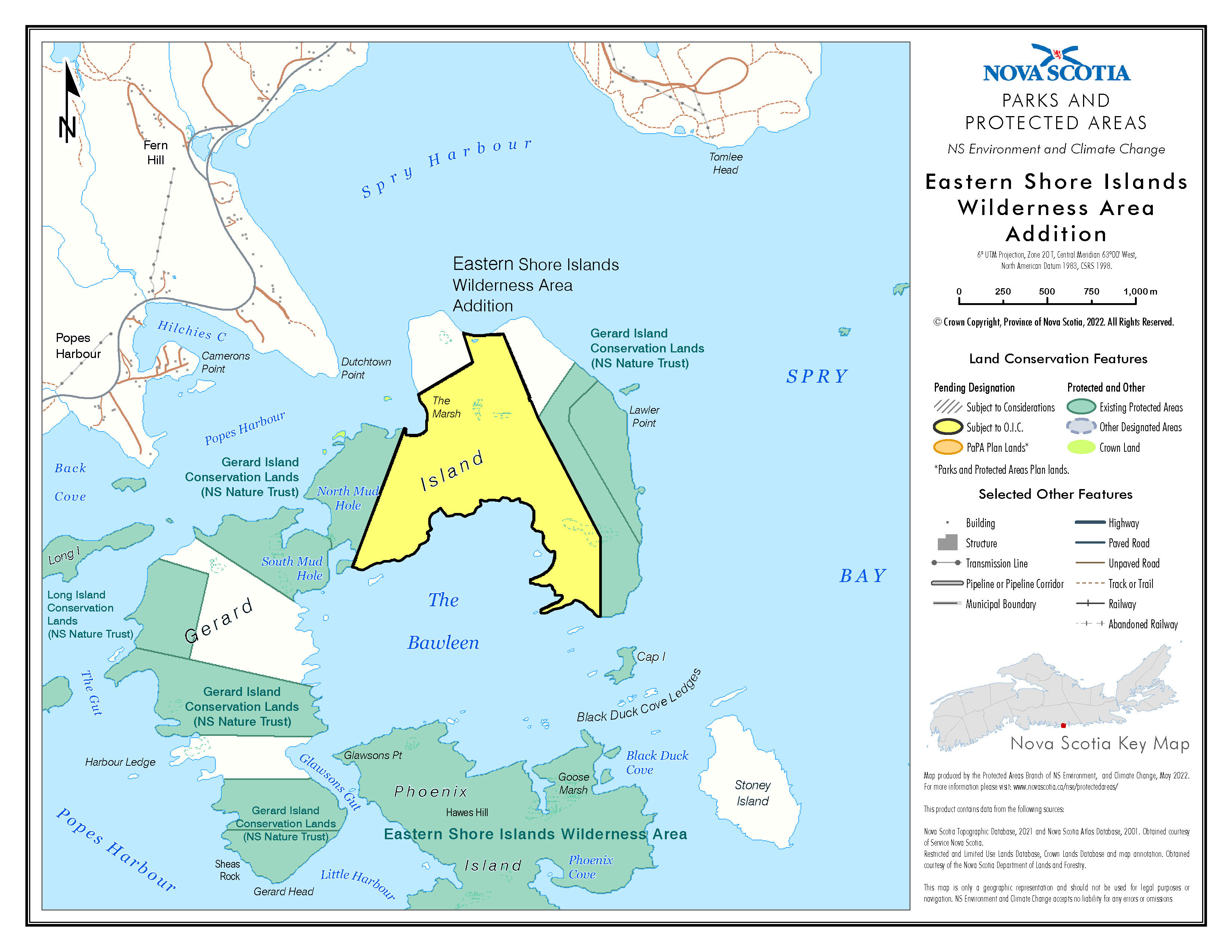 Map of Addition to Eastern Shore Islands Wilderness Area